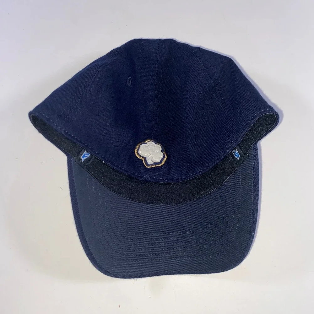 Notre Dame Fighting Irish Navy Blue Embroidered Logo Baseball Cap Hat Shamrock